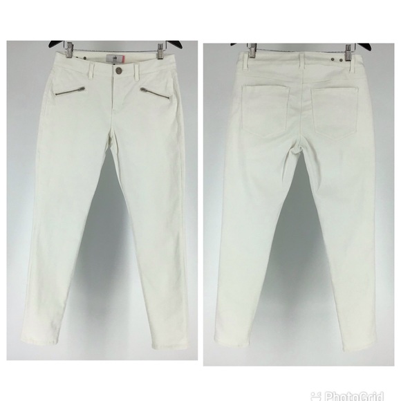 Cabi White Curvy Zip Skinny Jeans, #5317, Size 8 - Picture 10 of 16